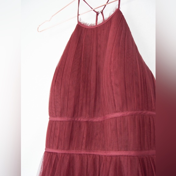 Jenny Yoo Helena Burgundy Size 6 Formal Dress - Picture 8 of 12